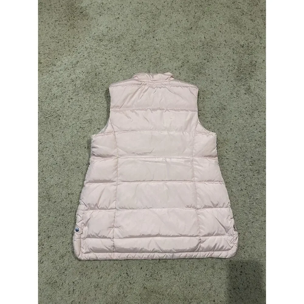J JILL size S ? Down Puffer Vest Full Zip PINK EXCELLENT J24